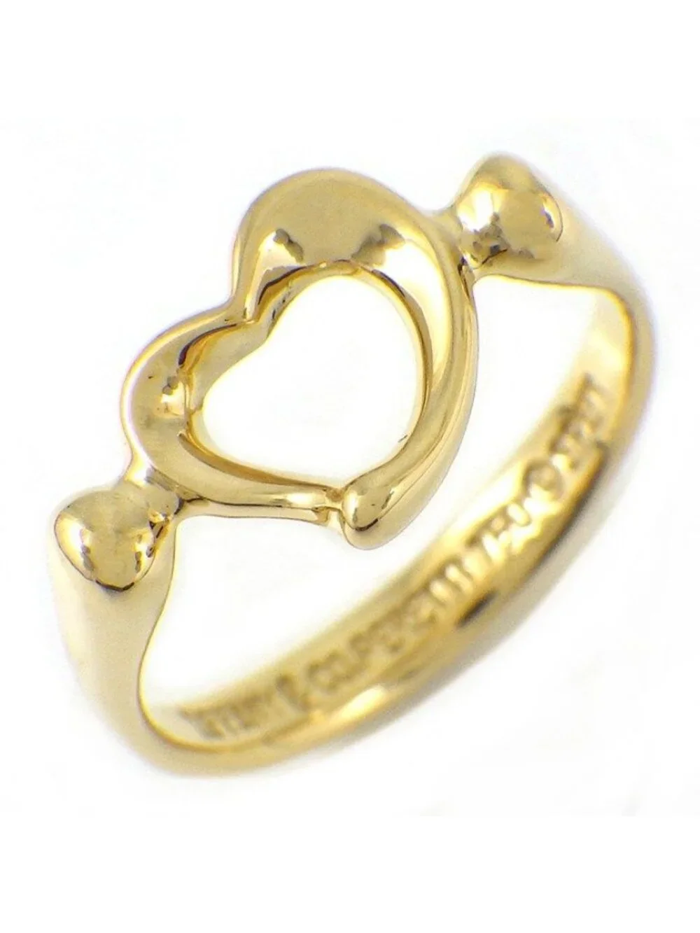 Tiffany & Co Ring Open Heart 18k Yellow Gold